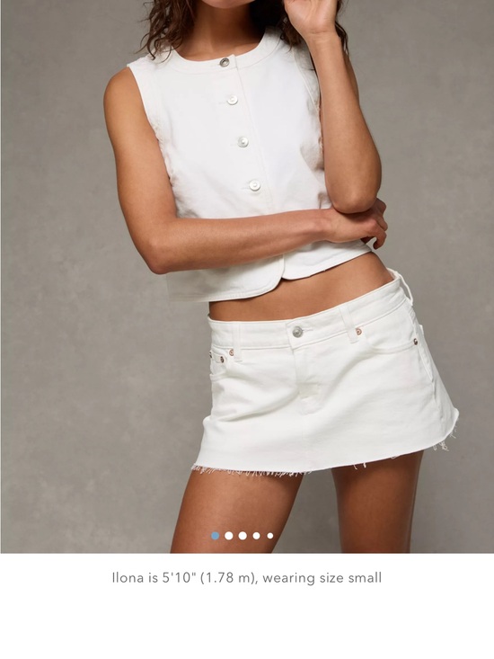 American Eagle Outfitters Tops - American Eagle Outfitters White Denim Skort